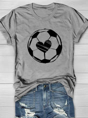 Bedrucktes Kurzarm-T-Shirt „Soccer Basics“ 