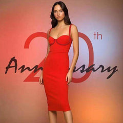 Strappy Sleeveless Over Knee Bandage Dress H0204