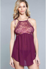 Camisola de encaje con cuello alto
