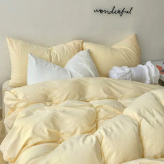 Custard Yellow Bedding Set