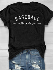 Kurzärmliges T-Shirt mit Baseball-All-Day-Print