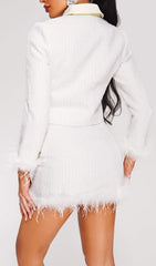 White Feather Two Piece Set