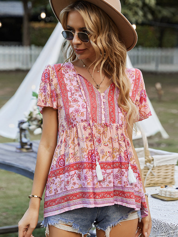 Bohemian Casual Resort Top