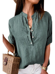 Pullover 5/4 Sleeve Shirt Ladies Mid Sleeve Shirt