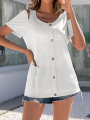 Single-breasted Button-up Top