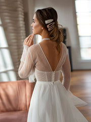 Lace Backless Wedding Dress