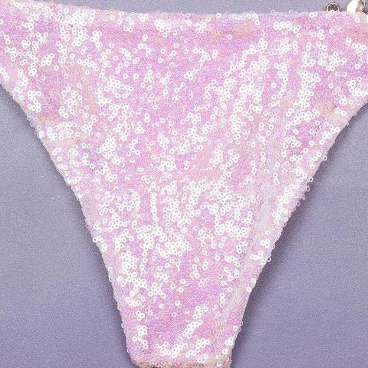 Sequin Diamonate Bikini - Pink