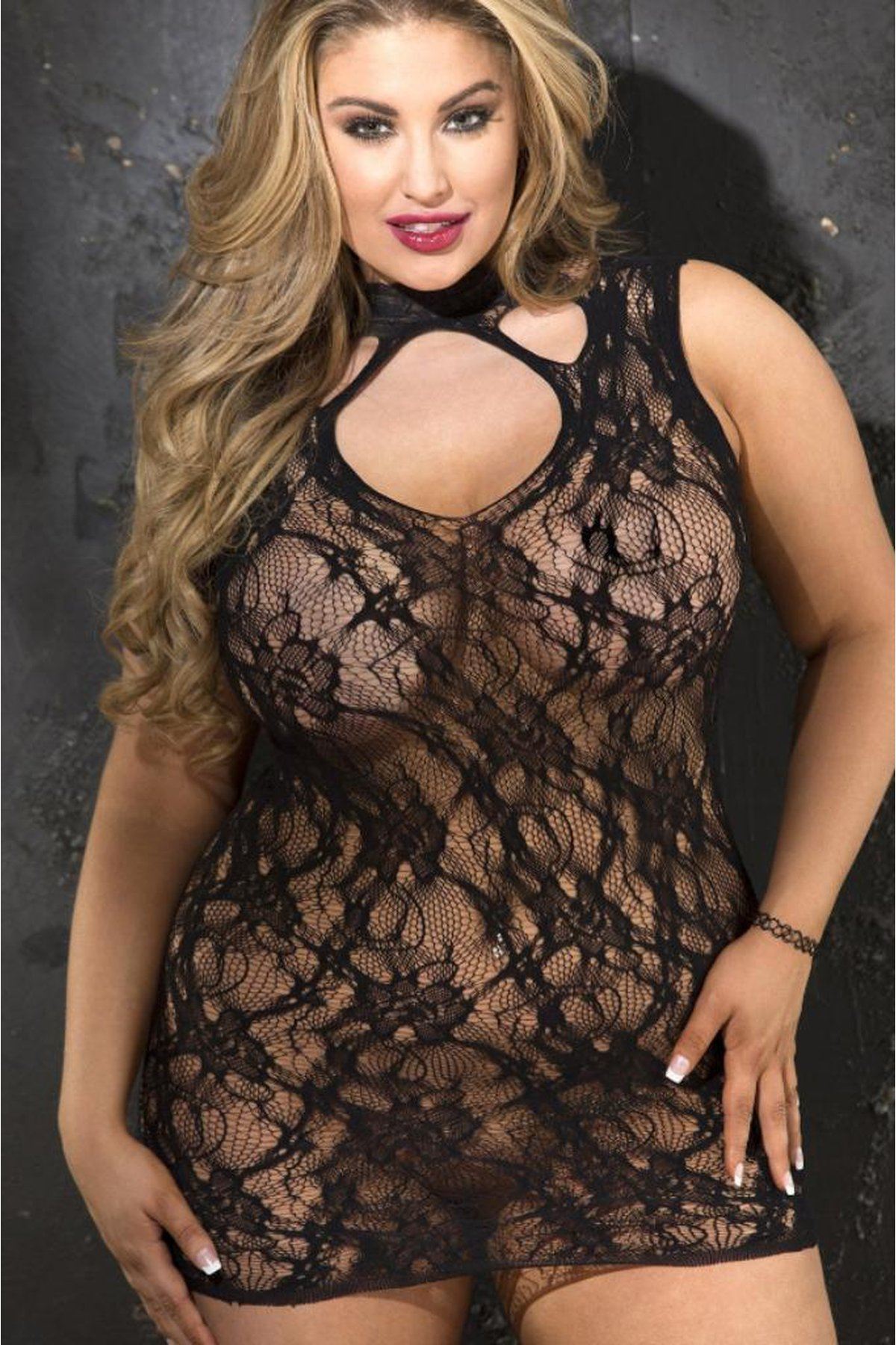 Lace Stretch Chemise | Plus Size