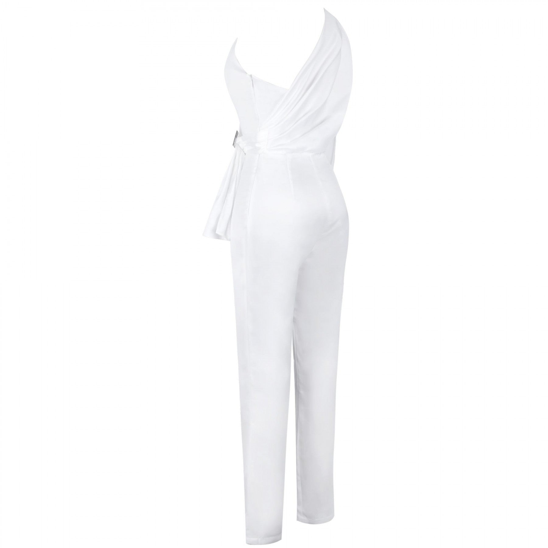 One Shoulder Long Sleeve Asymmetrical Bodycon Jumpsuit