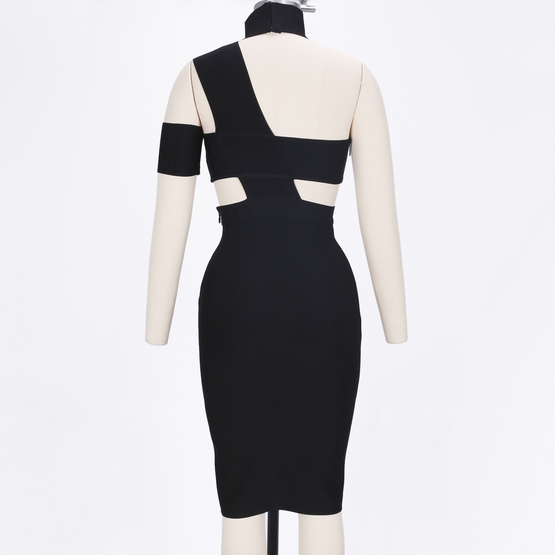 Halter Sleeveless Cut out Midi Bandage Dress SP015