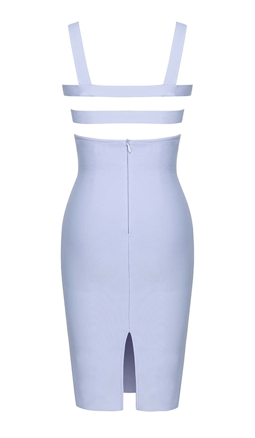 Riemchen-Bandage-Minikleid in Blau