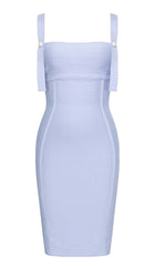 Riemchen-Bandage-Minikleid in Blau