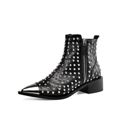 Osvaldo Handmade Studded Ankle Booties