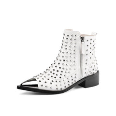Osvaldo Handmade Studded Ankle Booties