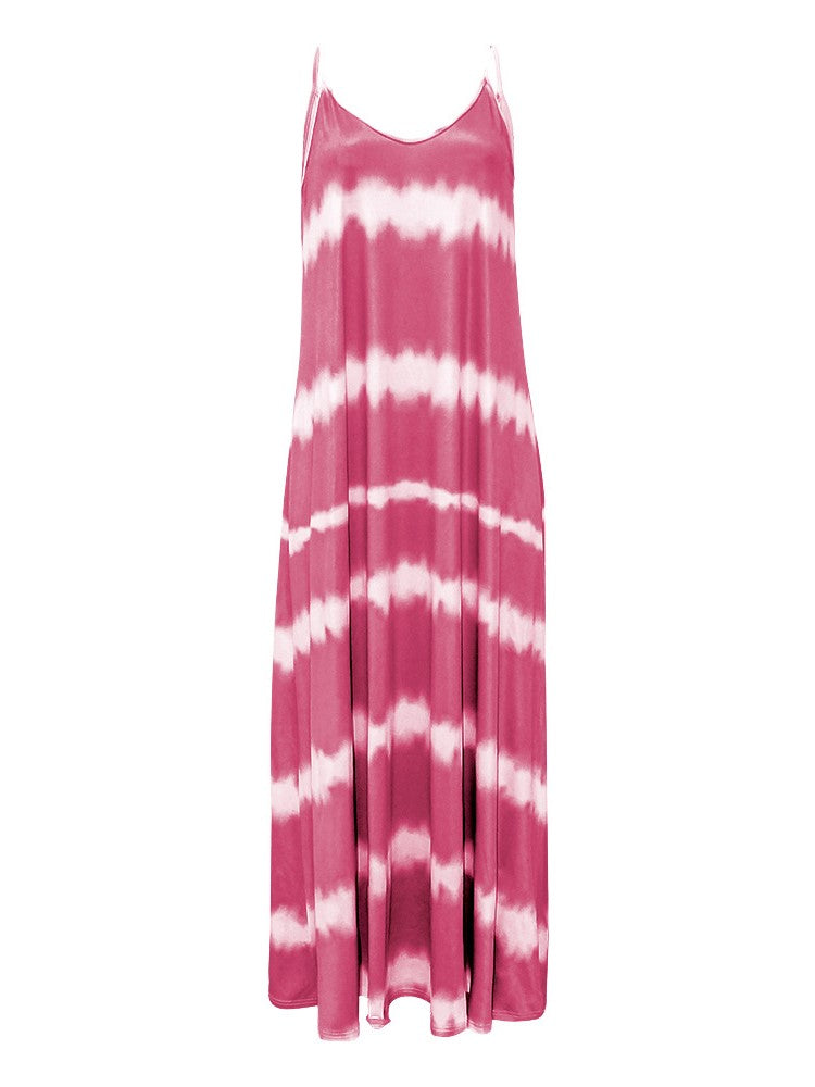 Printed Stripe Loose Dress