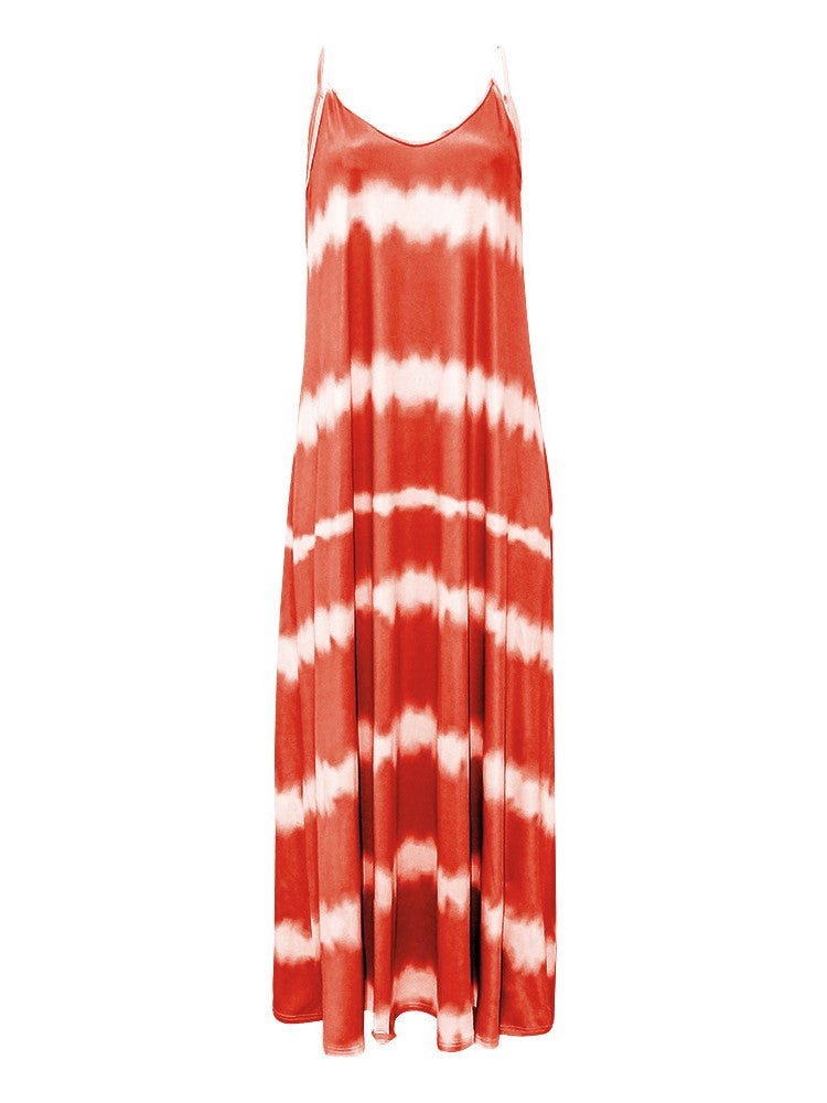 Printed Stripe Loose Dress