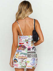 Kleid mit Cartoon-Print 