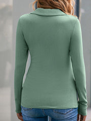 V-neck Slim Knitted Long-sleeved Shirt Bottoming Shirt Top