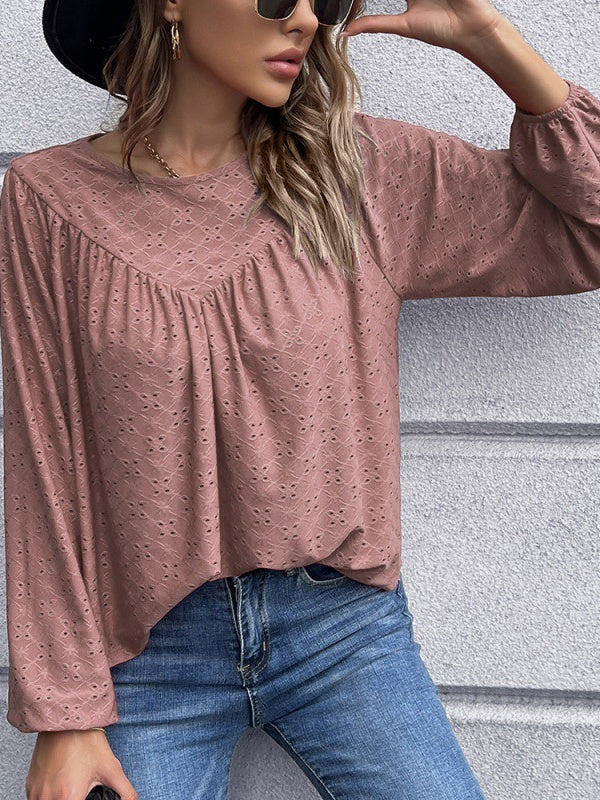 Solid Pleated Doll Shirt