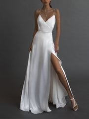 Elegant Sling V-Neck Evening Dress