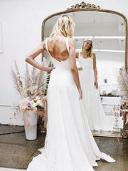Sleeveless Floor-length Wedding Dress