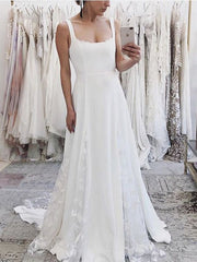 Sleeveless Floor-length Wedding Dress