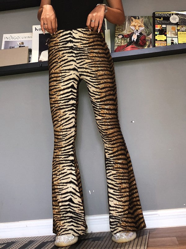 High Waist Leopard Horn Pants
