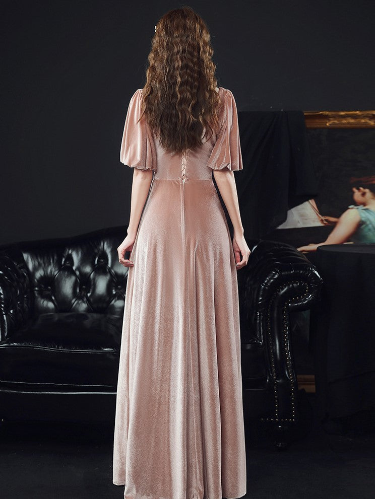 Velvet Fairy Temperament Evening Dress Bridesmaid Dress