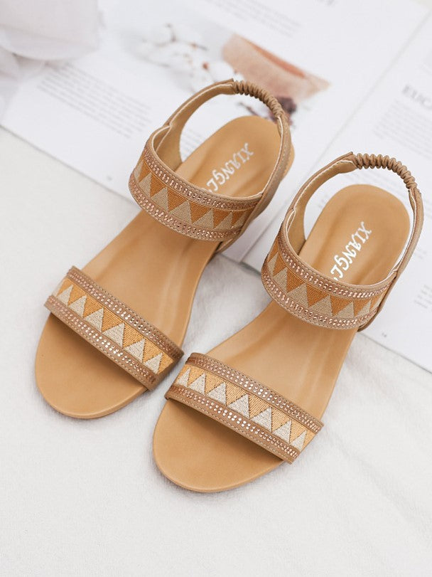 Bohemian Open Toe Wedge Sandals