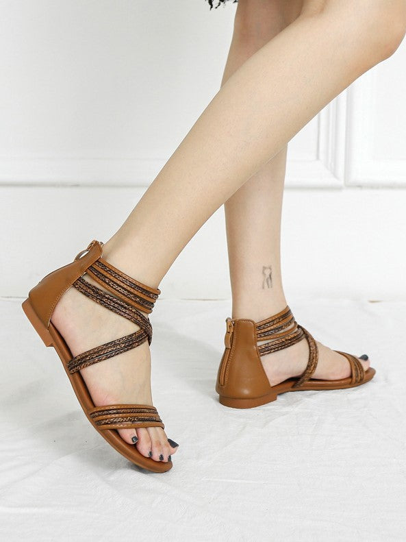 Sandalias planas romanas bohemias