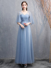 Blue Fairy Evening Dress Bridesmaid Dress