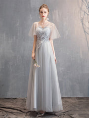 Gray Temperament Evening Dress Bridesmaid Dress