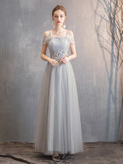 Gray Temperament Evening Dress Bridesmaid Dress