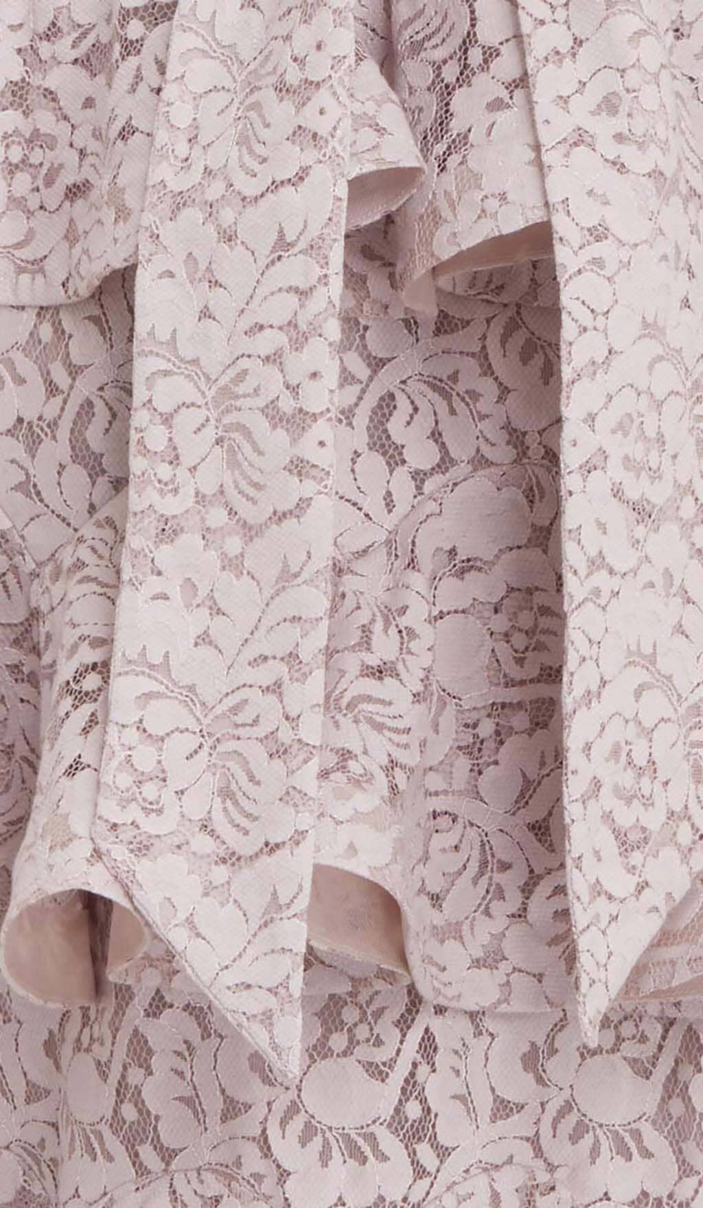 TIERed Floral-EmbroideRed Lace Midi Dress