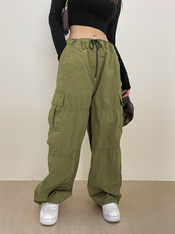 Slim Workwear Wide Leg Pants