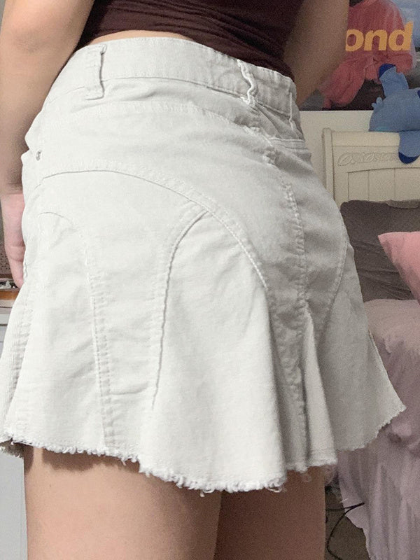 Versatile Lined Denim Skirt