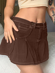 High Waist Hottie Short Denim Skirt