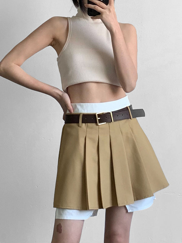 Anti-glare Slim Waist Skirt