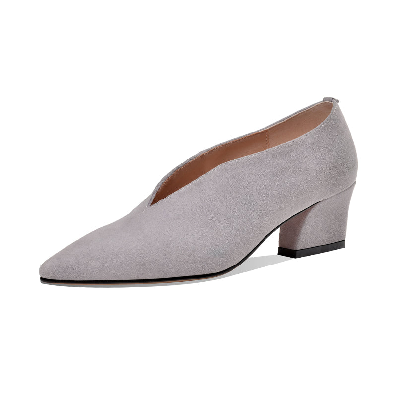 Rectangular Cut Heels Rachael V Cut Heels Pumps – MagChic