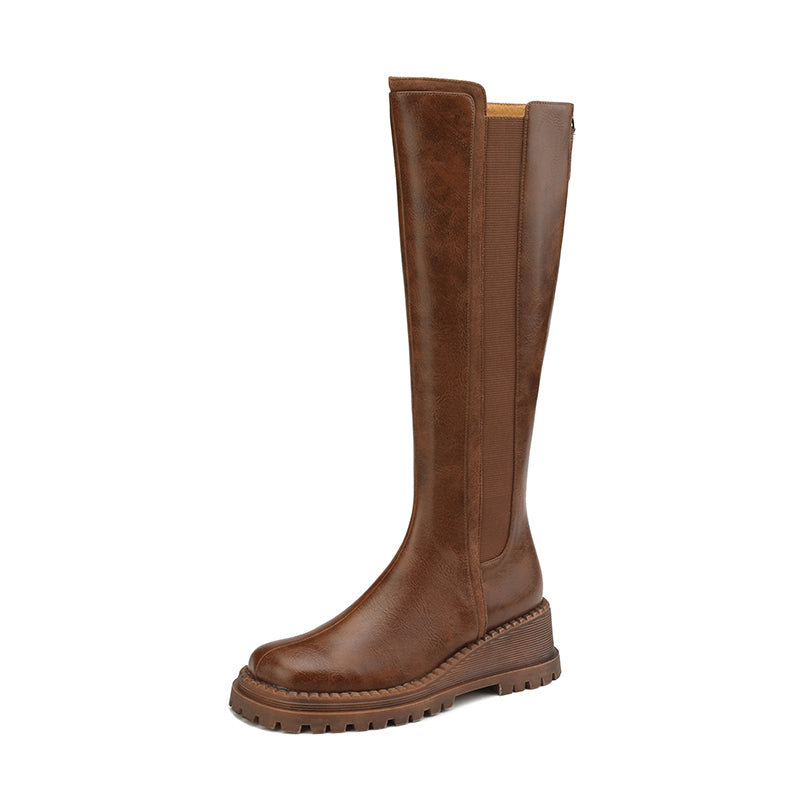 Botas altas hasta la rodilla con plataforma Noel Brown