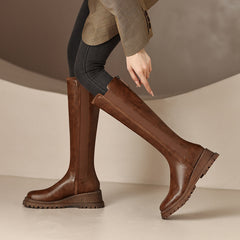 Noel Brown Platform Knee High Boots