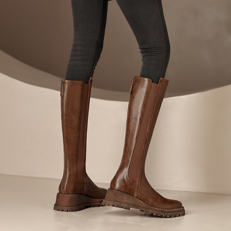 Botas altas hasta la rodilla con plataforma Noel Brown