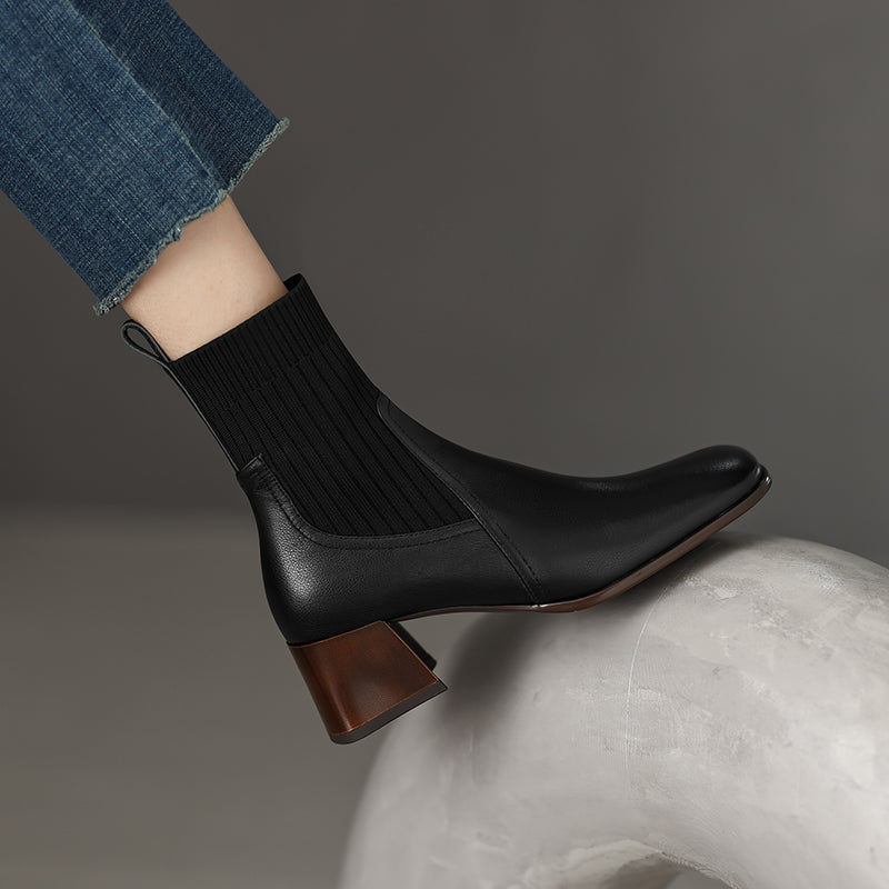 Noel Sock Chelsea Boots Schwarz