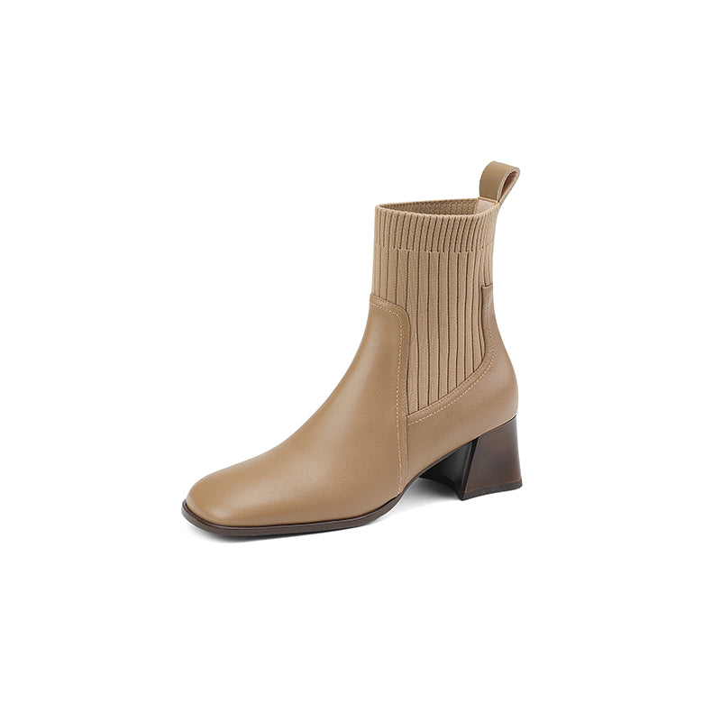 Noel Sock Chelsea Boots Nude