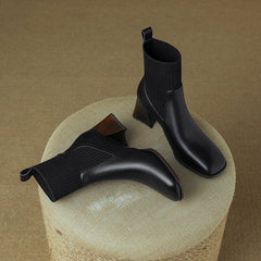 Noel Sock Chelsea Boots Black