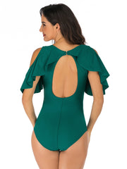 Lotus Shoulder One-piece Swimsuit