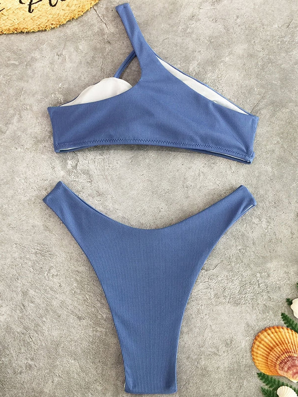 Sexy Solid Color Bikini Swimsuit