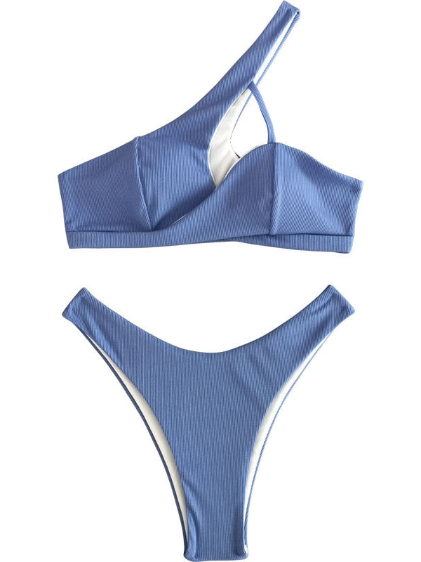 Sexy Solid Color Bikini Swimsuit