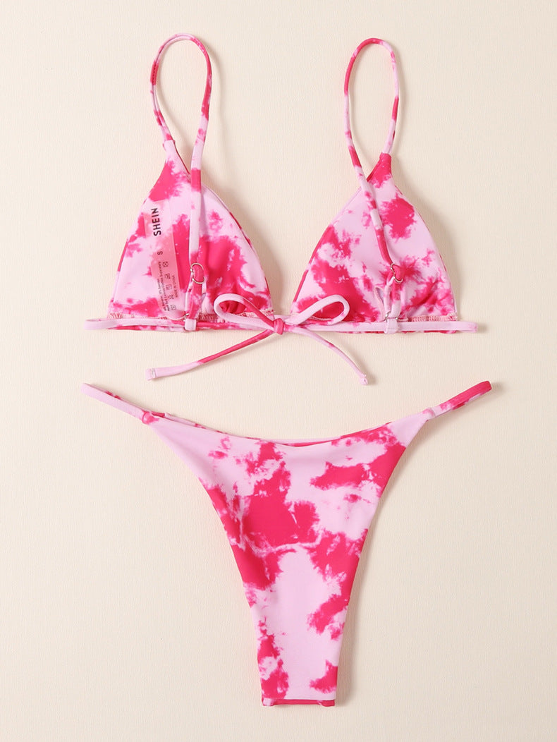 Traje de baño bikini tie-dye 