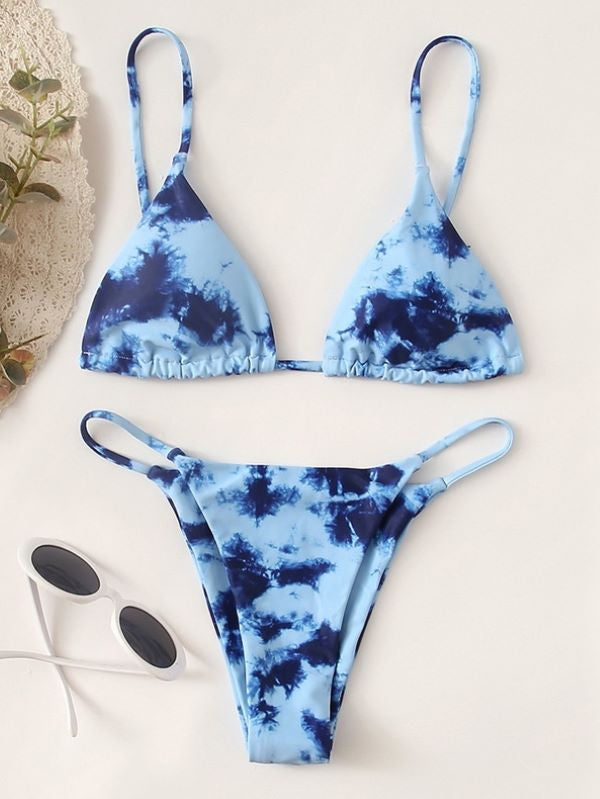 Traje de baño bikini tie-dye 